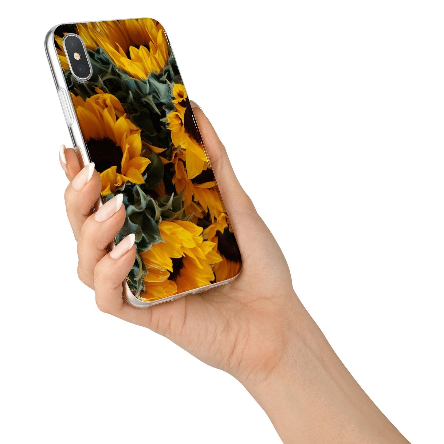 Sunflower iPhone X Bumper Case on Silver iPhone Alternative Image 2