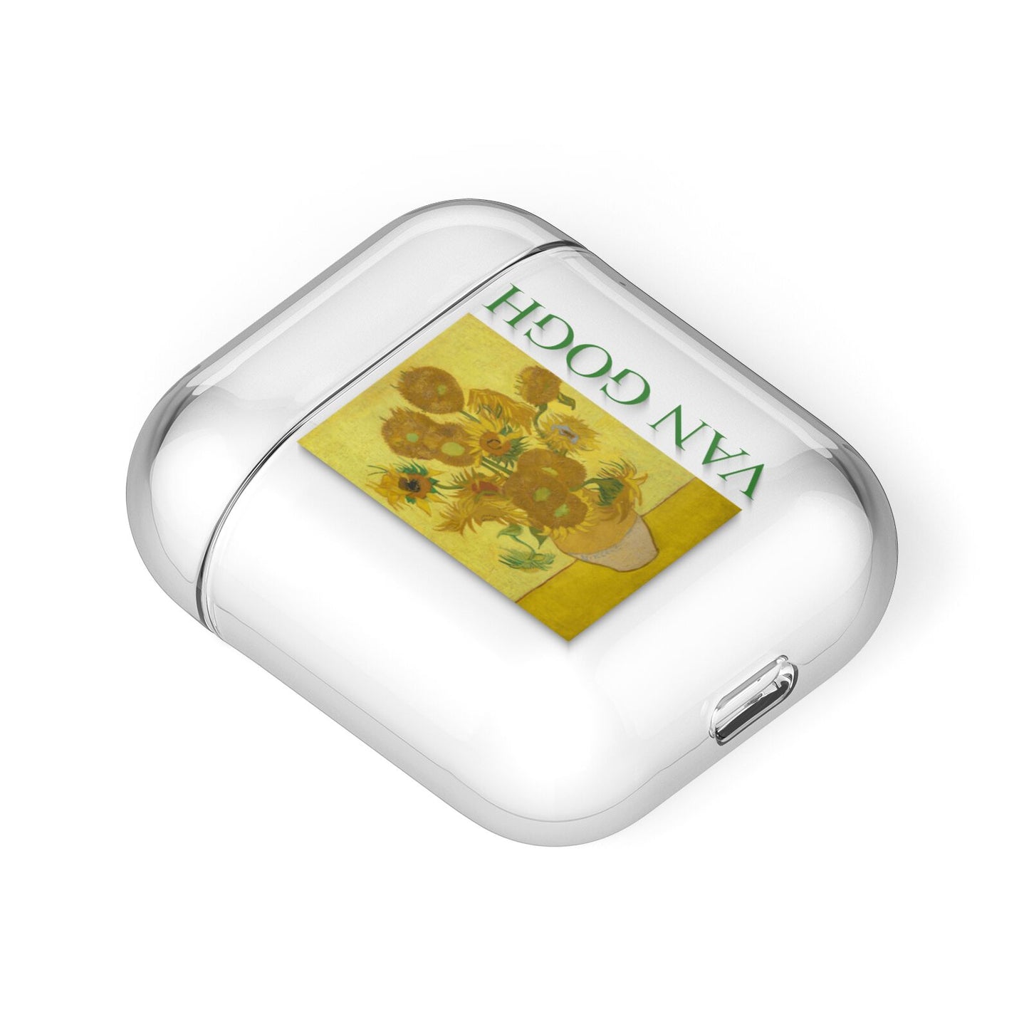 Sunflowers By Van Gogh AirPods Case Laid Flat