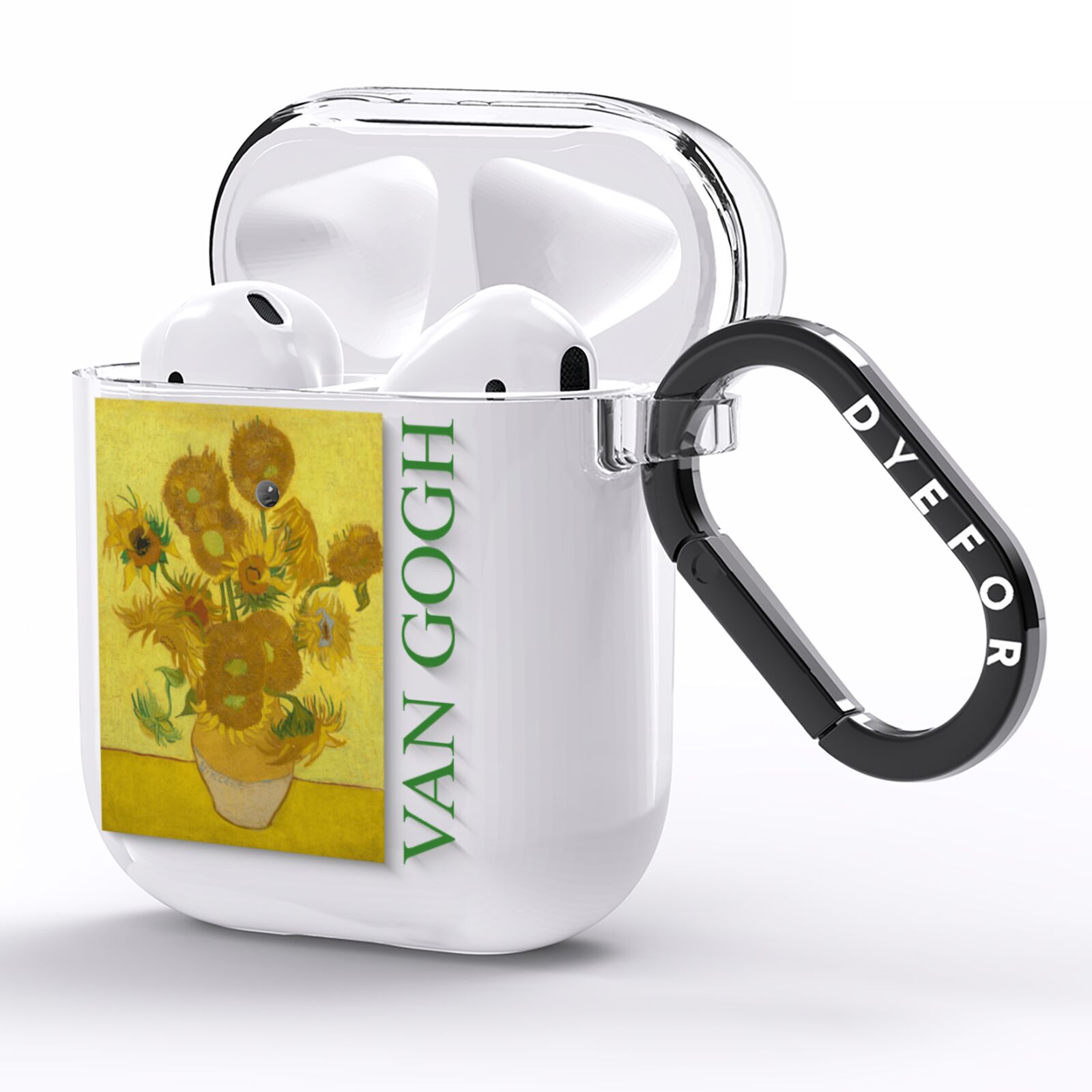 Sunflowers By Van Gogh AirPods Clear Case Side Image