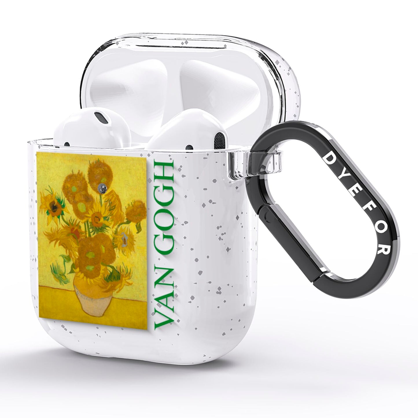 Sunflowers By Van Gogh AirPods Glitter Case Side Image