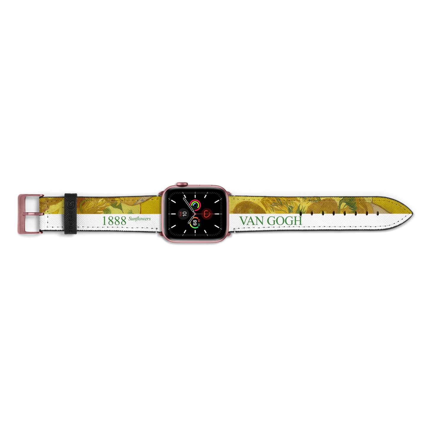 Sunflowers By Van Gogh Apple Watch Strap Landscape Image Rose Gold Hardware