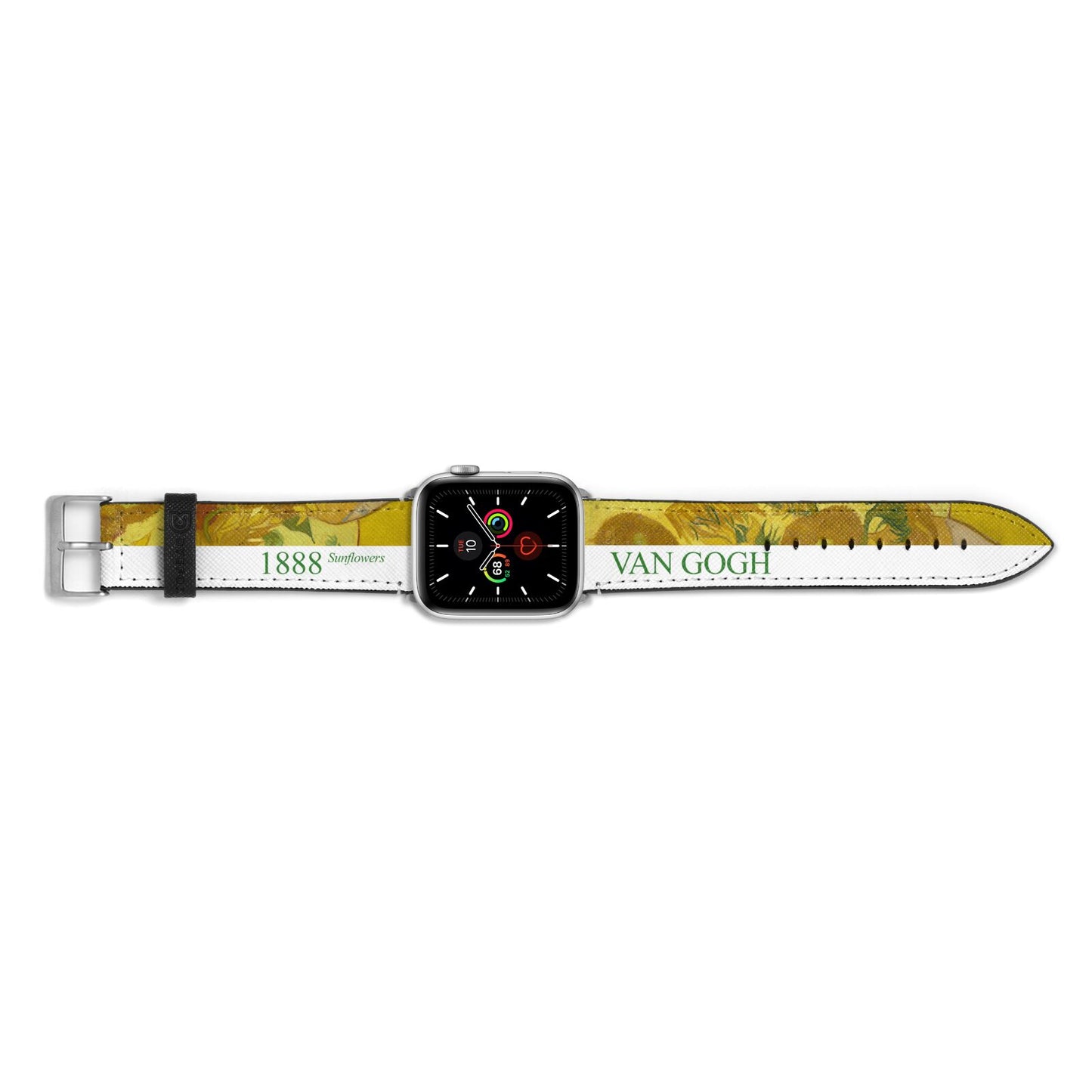 Sunflowers By Van Gogh Apple Watch Strap Landscape Image Silver Hardware