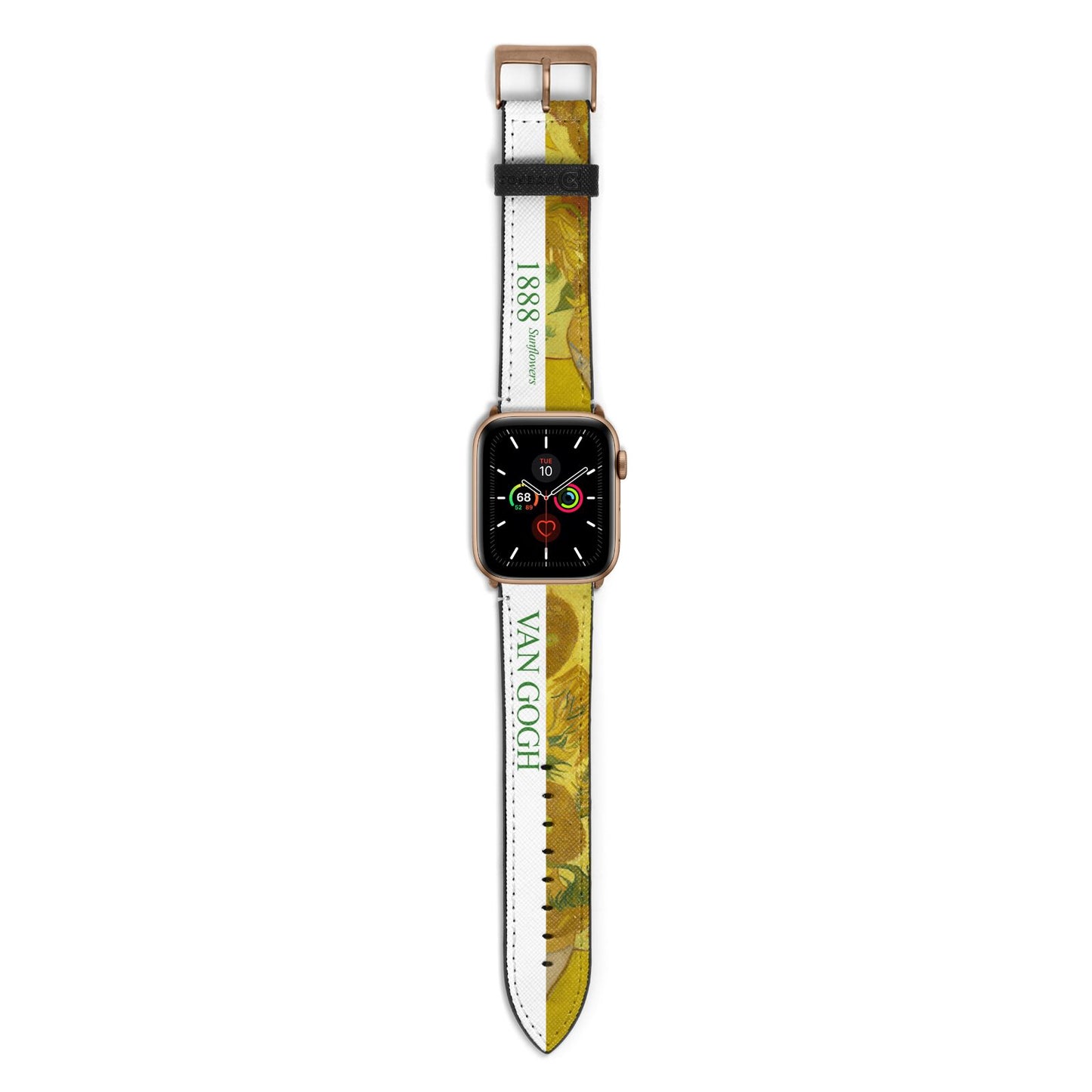 Sunflowers By Van Gogh Apple Watch Strap with Gold Hardware