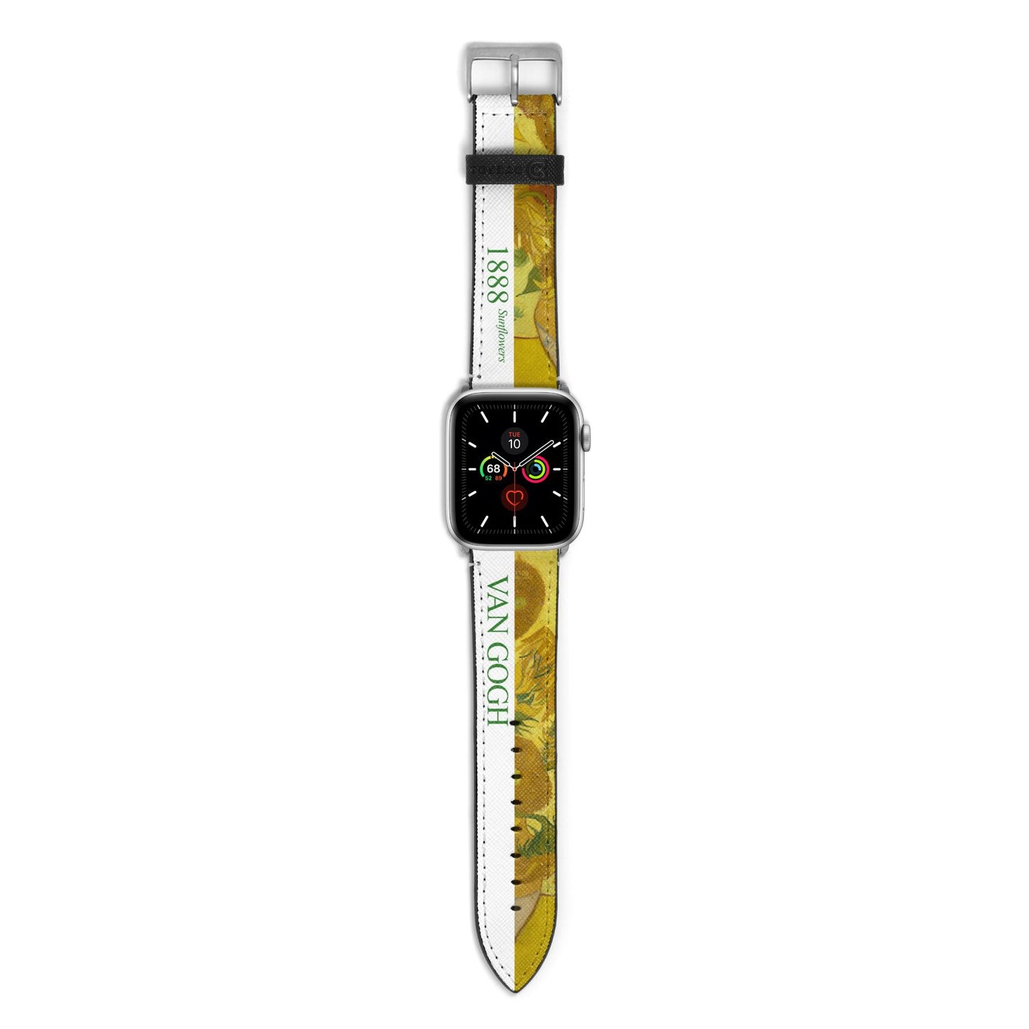 Sunflowers By Van Gogh Apple Watch Strap with Silver Hardware