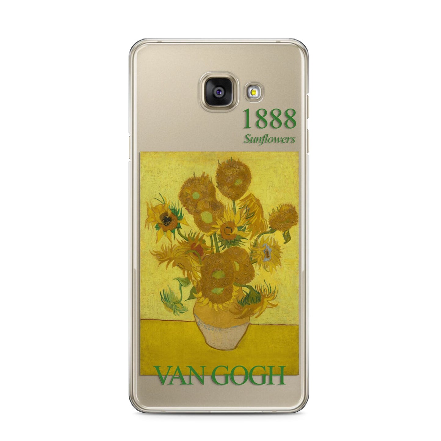 Sunflowers By Van Gogh Samsung Galaxy A3 2016 Case on gold phone