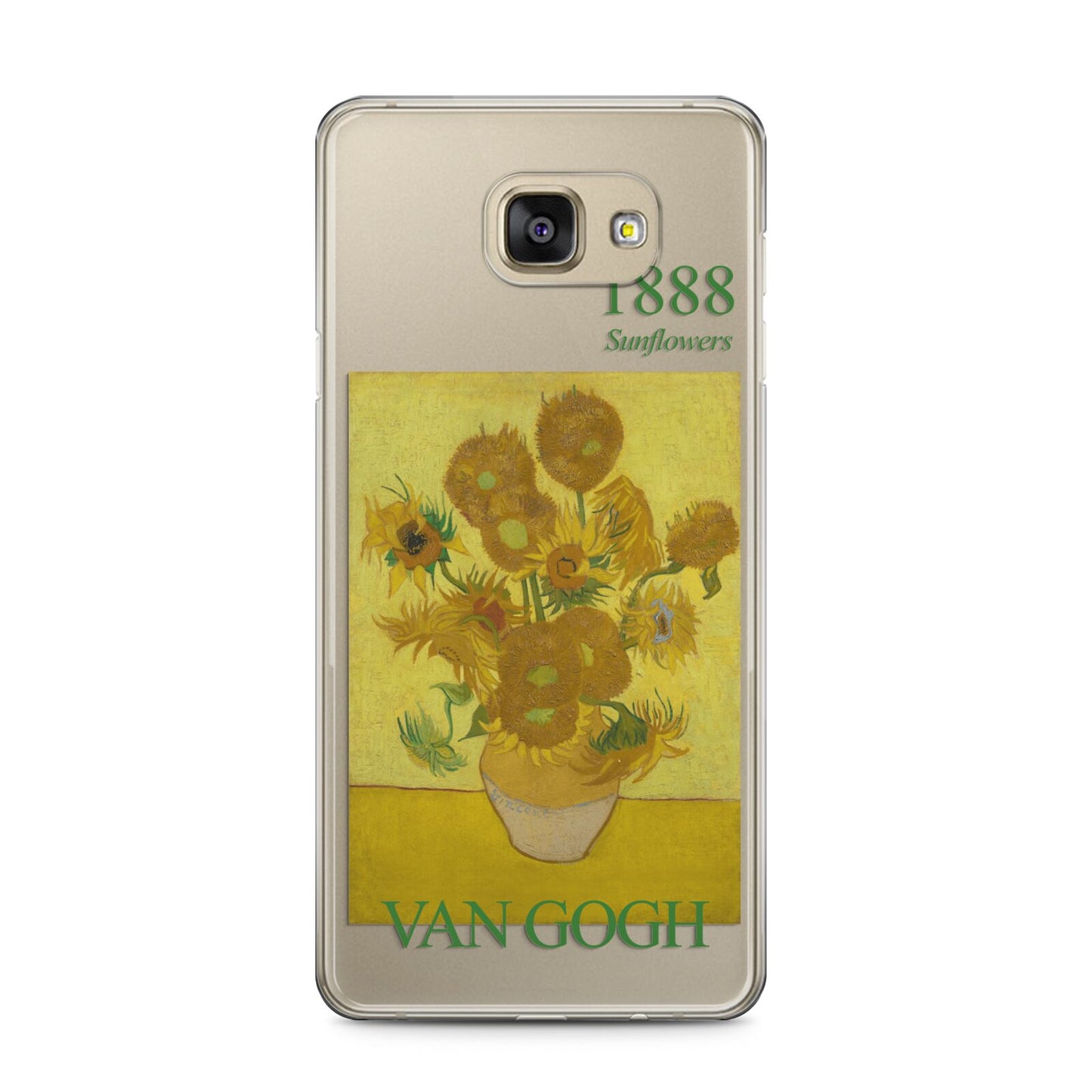 Sunflowers By Van Gogh Samsung Galaxy A5 2016 Case on gold phone