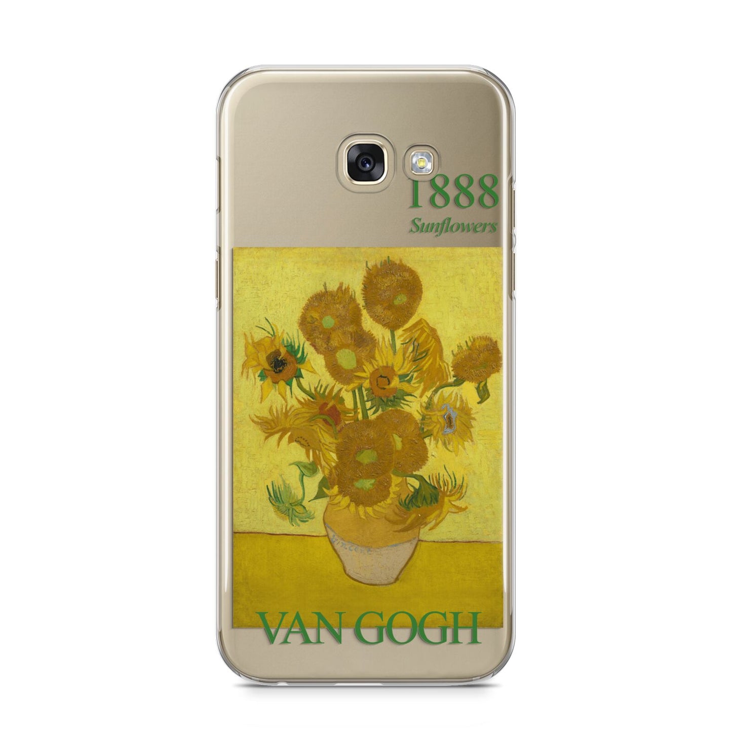 Sunflowers By Van Gogh Samsung Galaxy A5 2017 Case on gold phone