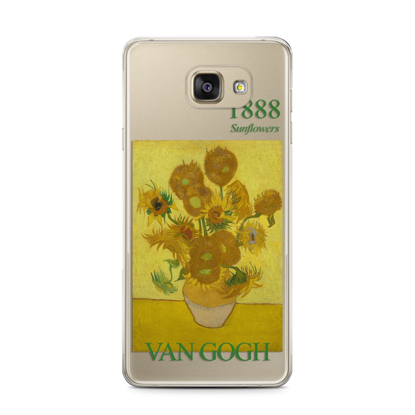 Sunflowers By Van Gogh Samsung Galaxy A7 2016 Case on gold phone