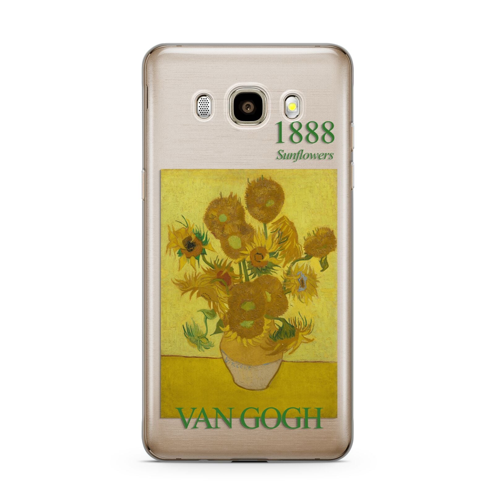 Sunflowers By Van Gogh Samsung Galaxy J7 2016 Case on gold phone