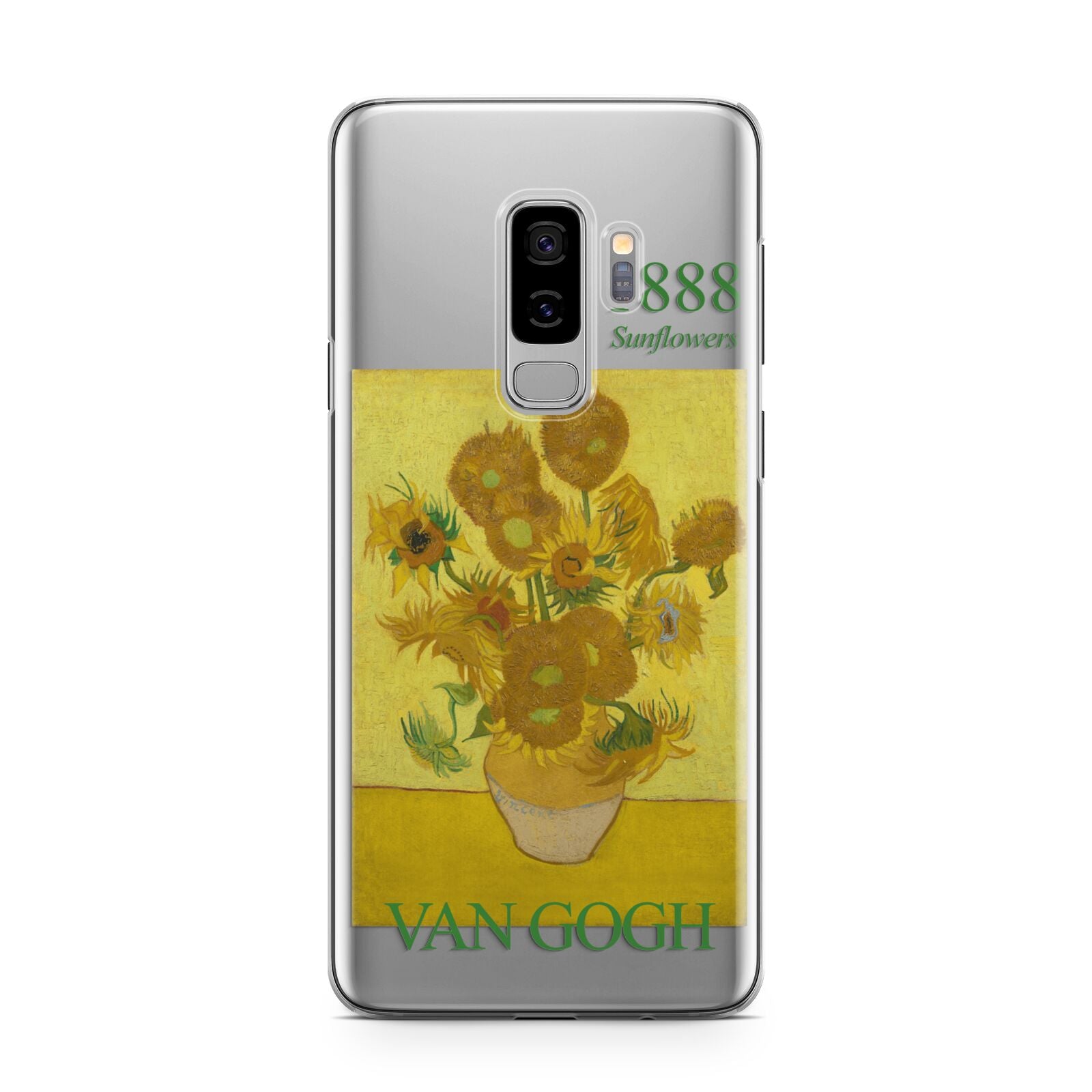 Sunflowers By Van Gogh Samsung Galaxy S9 Plus Case on Silver phone