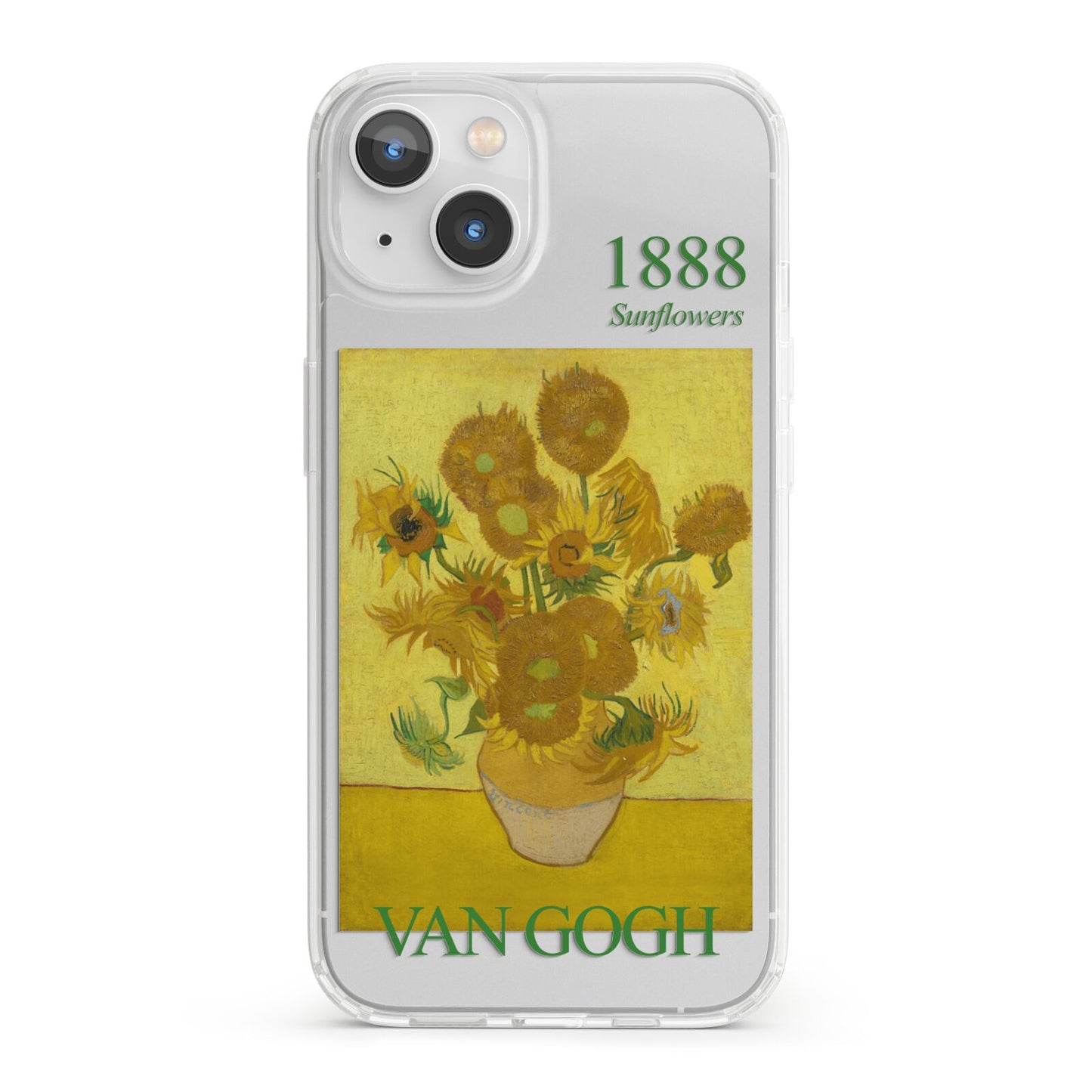 Sunflowers By Van Gogh iPhone 13 Clear Bumper Case