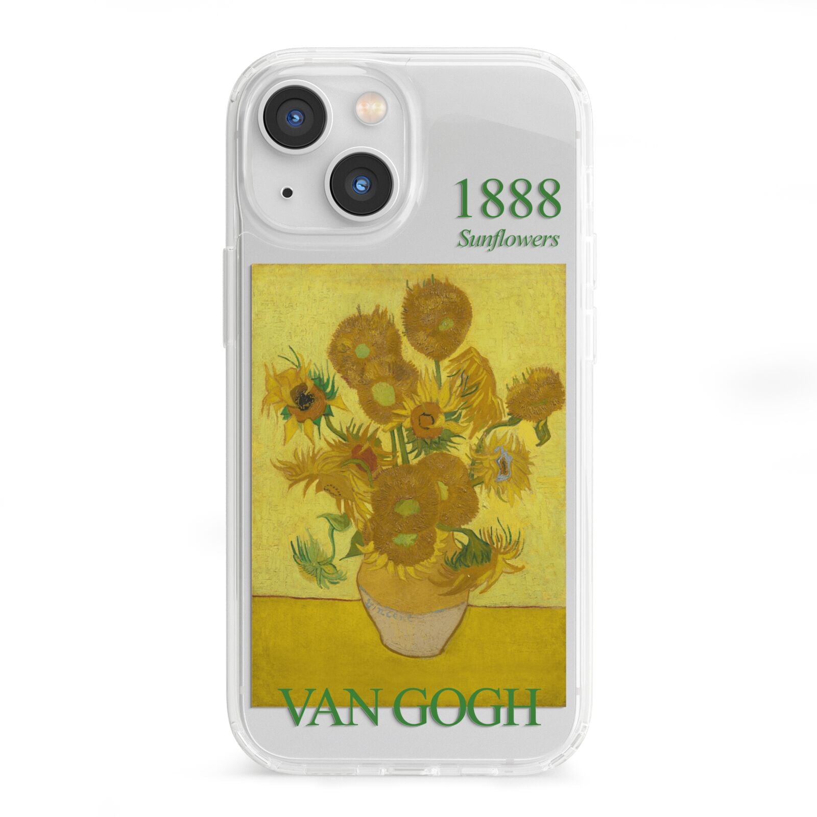 Sunflowers By Van Gogh iPhone 13 Mini Clear Bumper Case