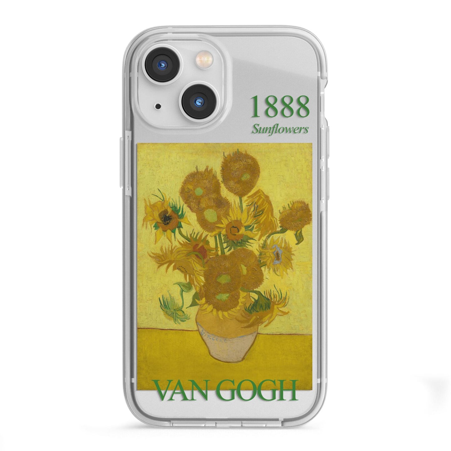 Sunflowers By Van Gogh iPhone 13 Mini TPU Impact Case with White Edges