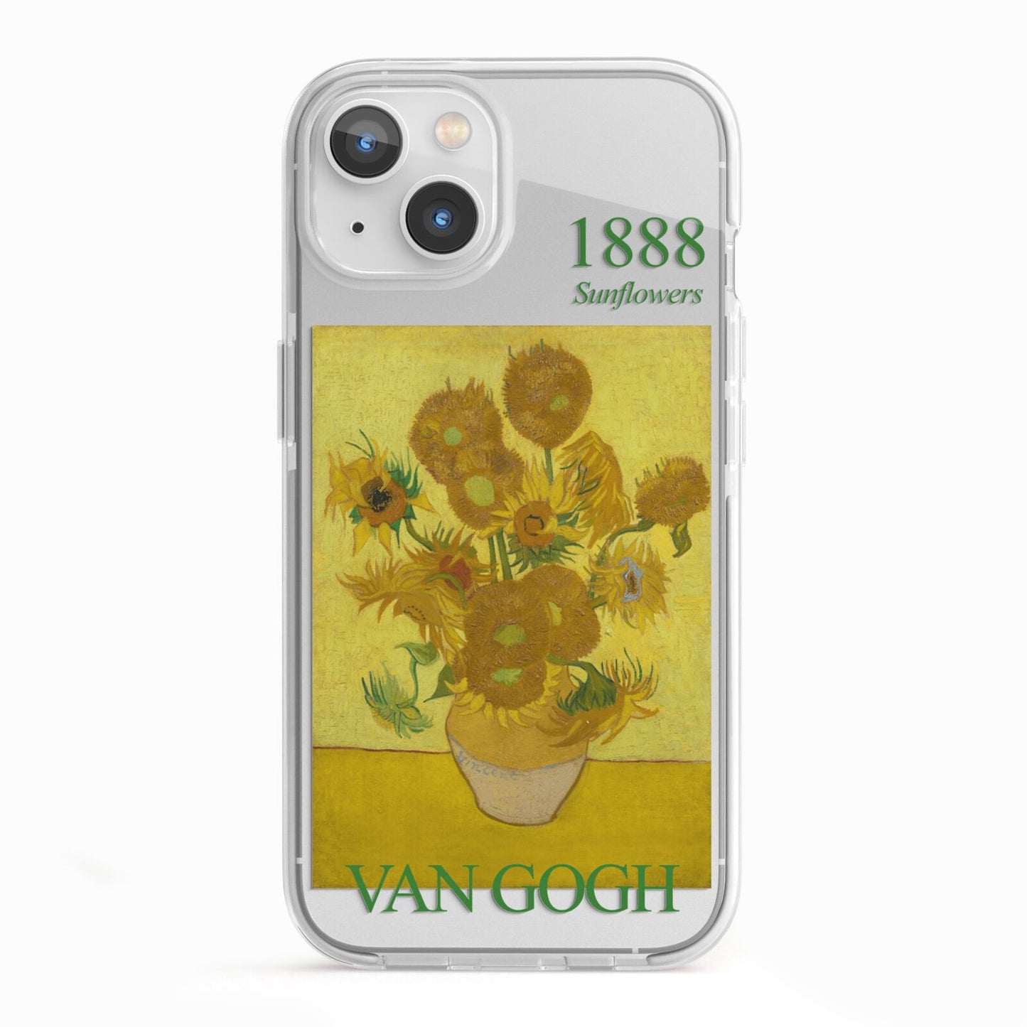 Sunflowers By Van Gogh iPhone 13 TPU Impact Case with White Edges