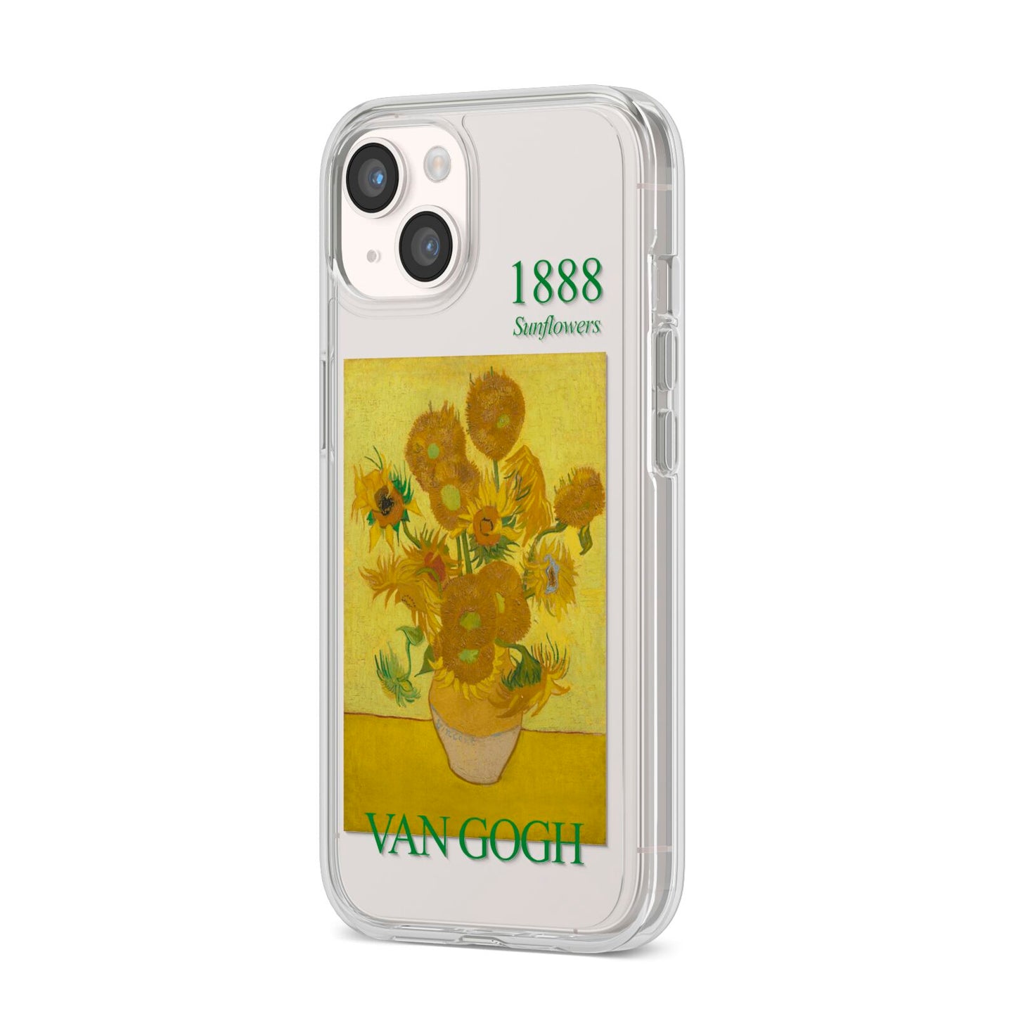 Sunflowers By Van Gogh iPhone 14 Clear Tough Case Starlight Angled Image