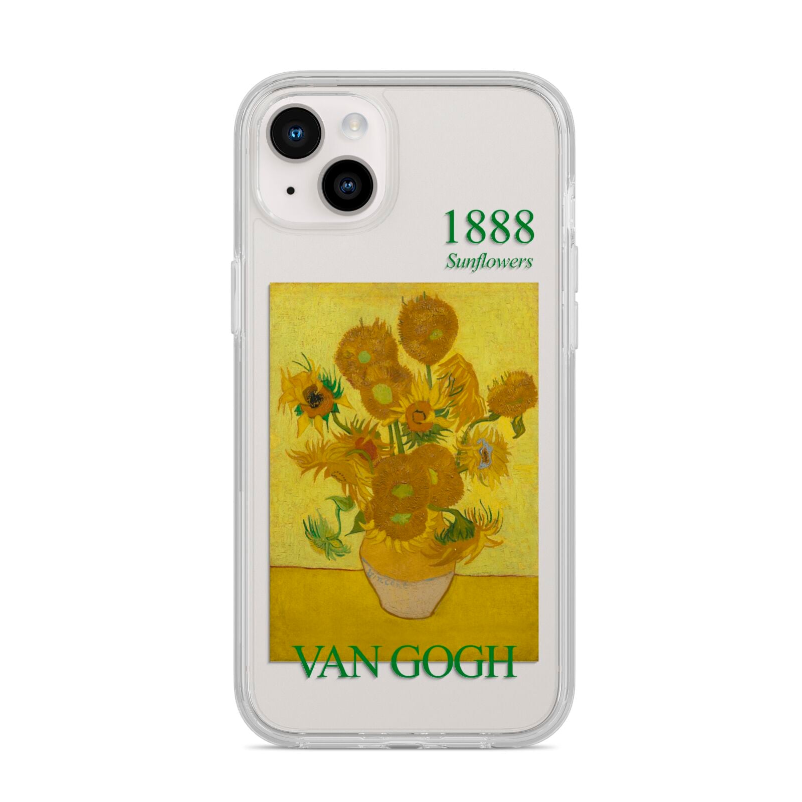 Sunflowers By Van Gogh iPhone 14 Plus Clear Tough Case Starlight