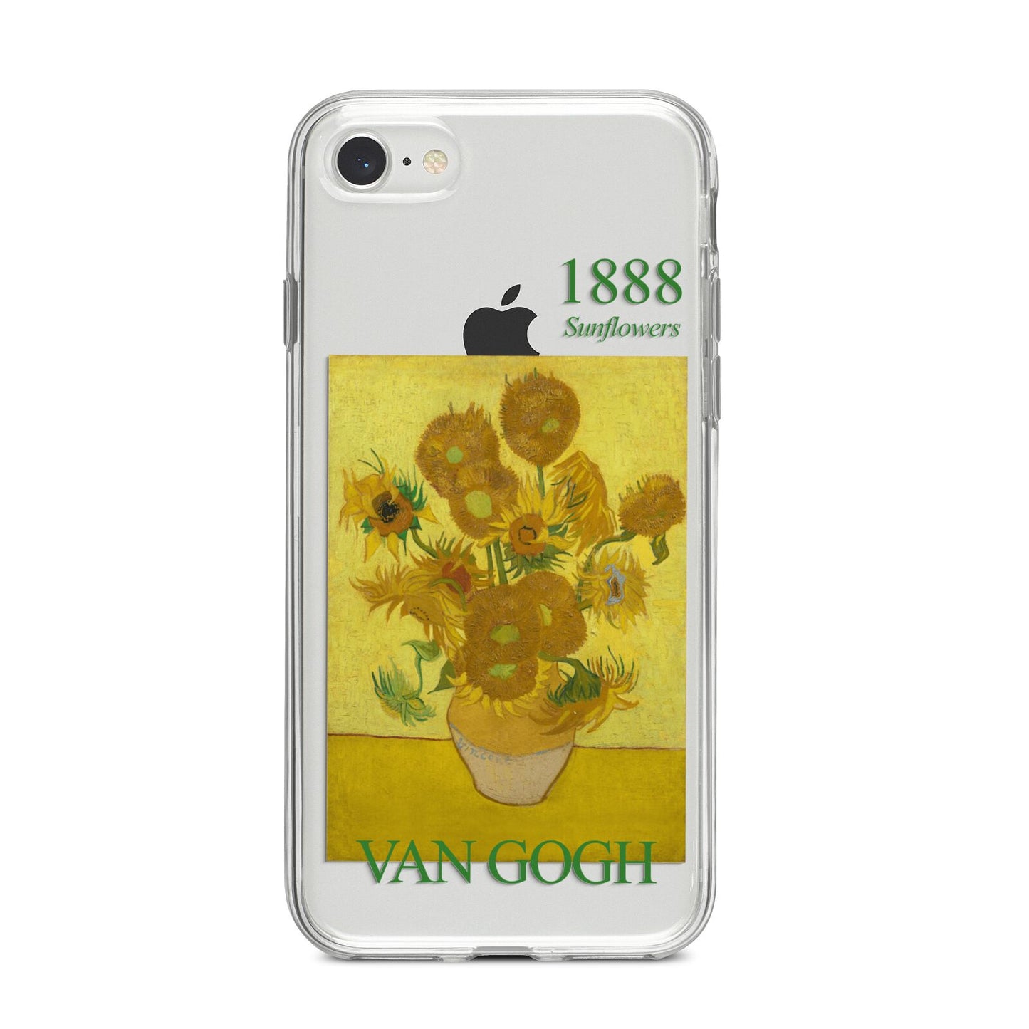 Sunflowers By Van Gogh iPhone 8 Bumper Case on Silver iPhone