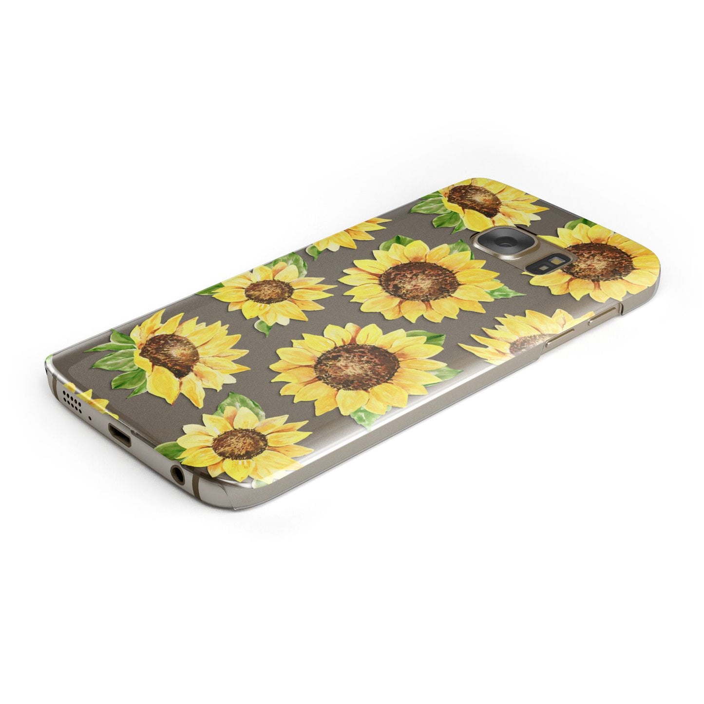 Sunflowers Protective Samsung Galaxy Case Angled Image