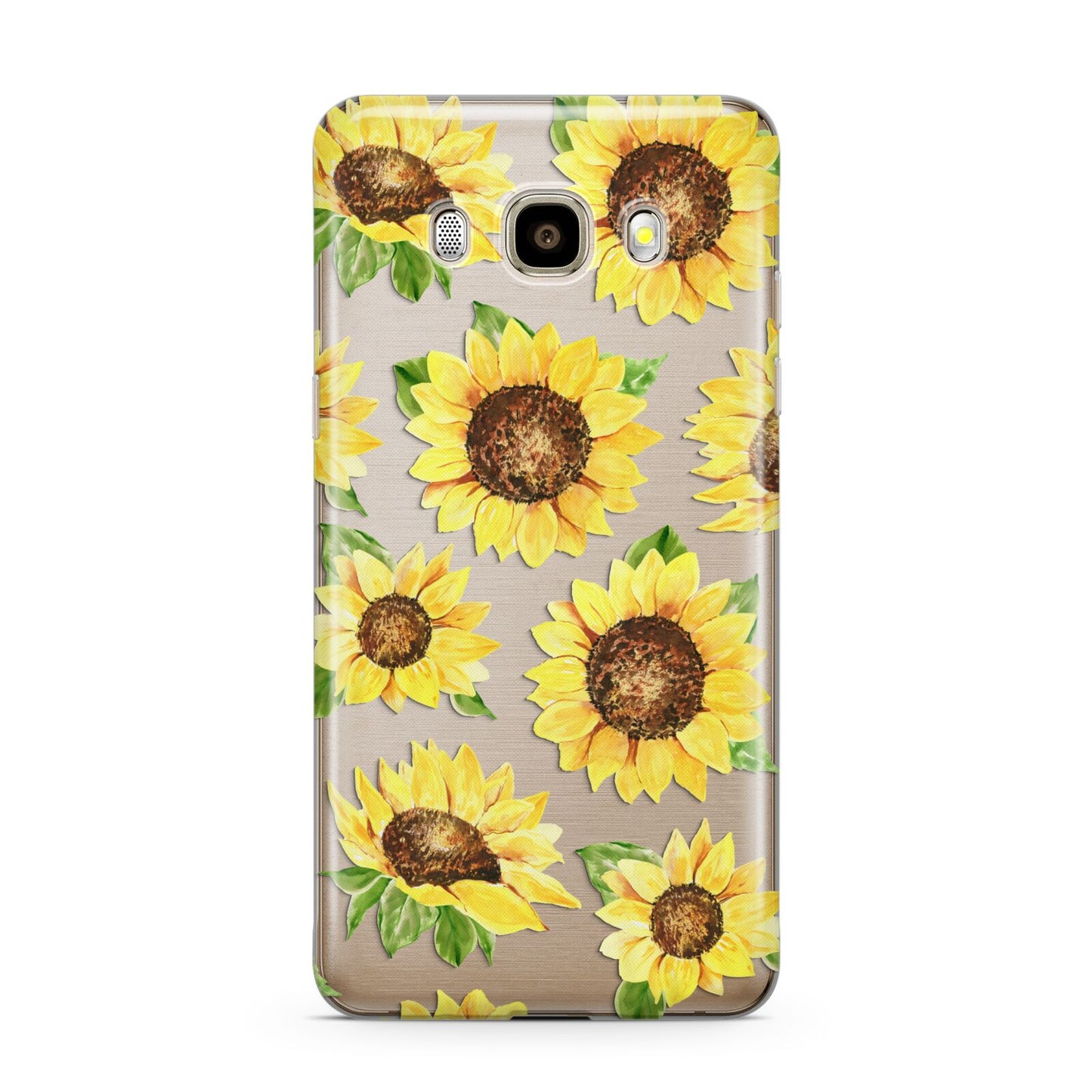 Sunflowers Samsung Galaxy J7 2016 Case on gold phone