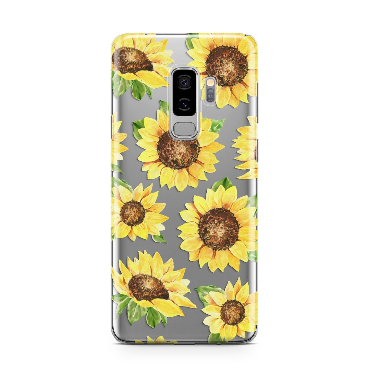 Sunflowers Samsung Galaxy S9 Plus Case on Silver phone