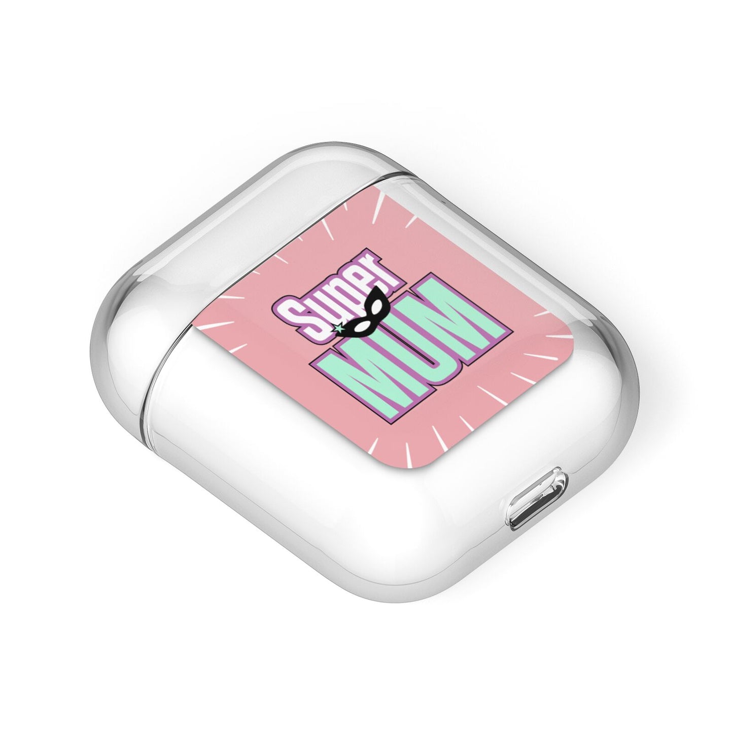 Super Mum Mothers Day AirPods Case Laid Flat