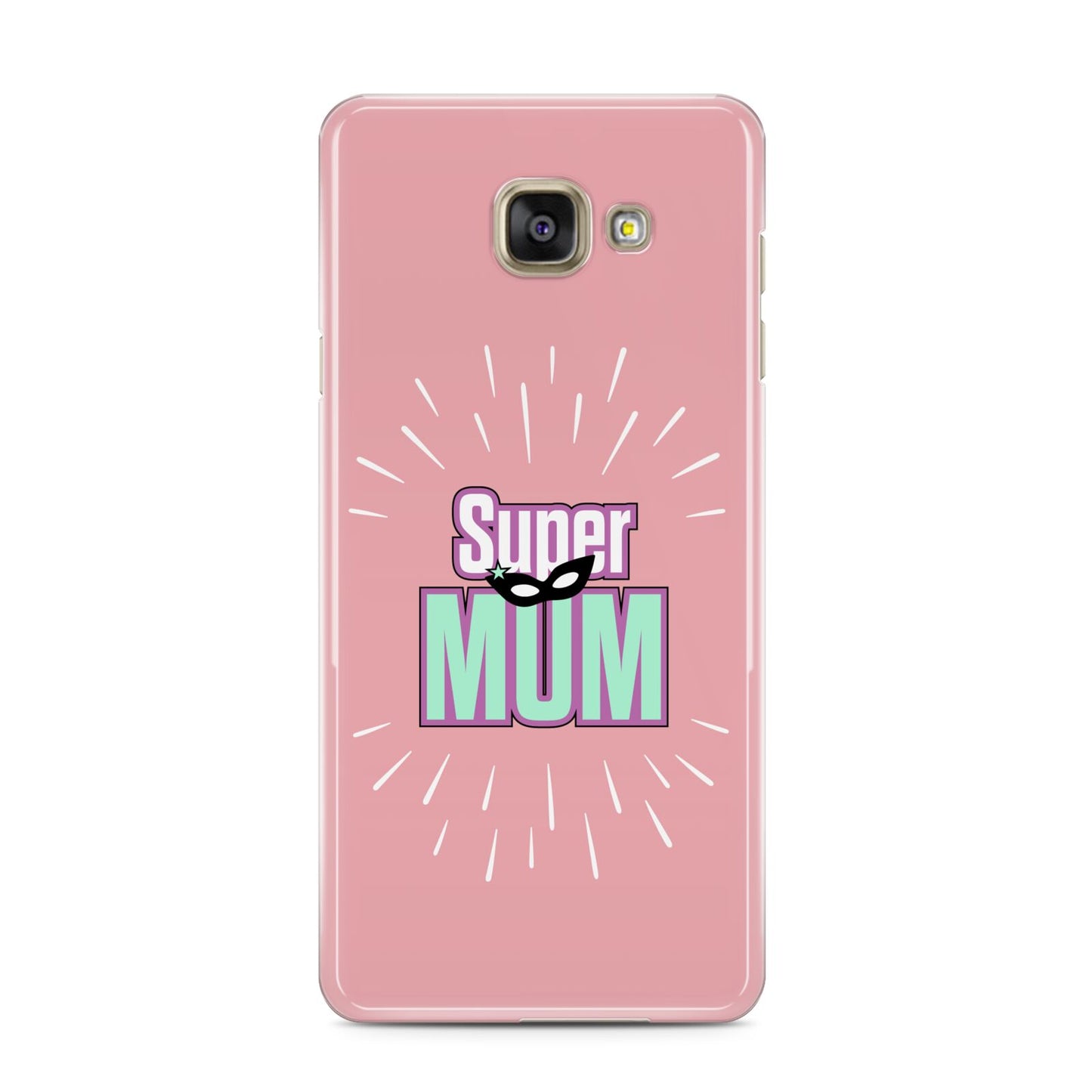 Super Mum Mothers Day Samsung Galaxy A3 2016 Case on gold phone