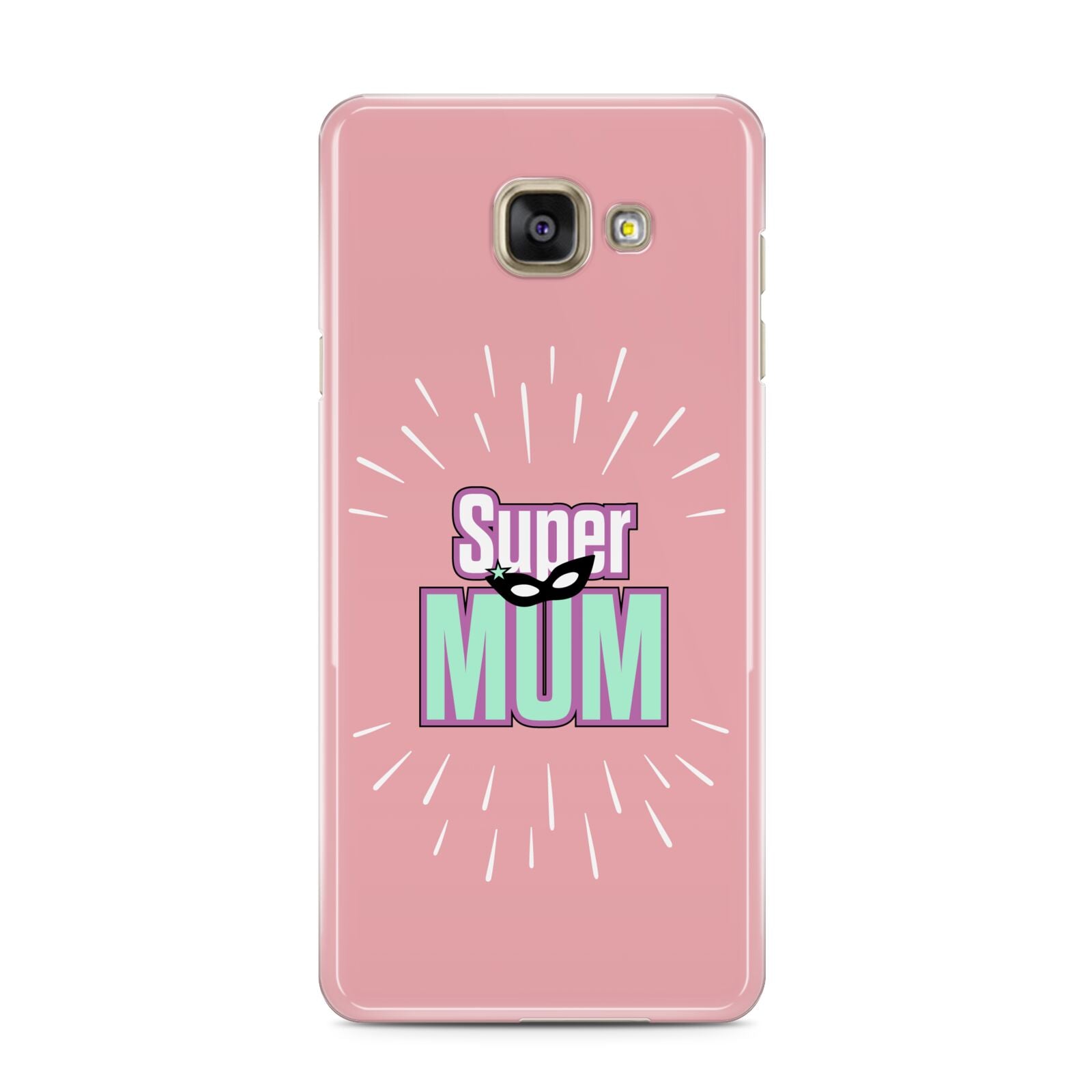 Super Mum Mothers Day Samsung Galaxy A3 2016 Case on gold phone