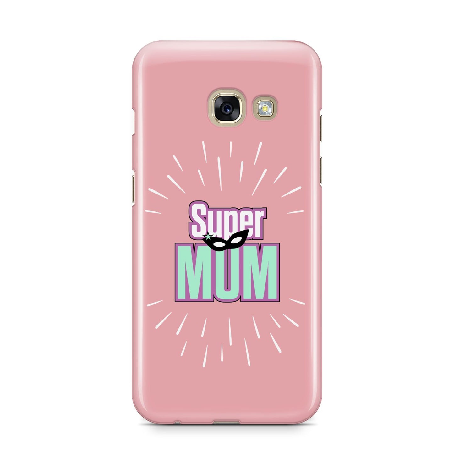 Super Mum Mothers Day Samsung Galaxy A3 2017 Case on gold phone