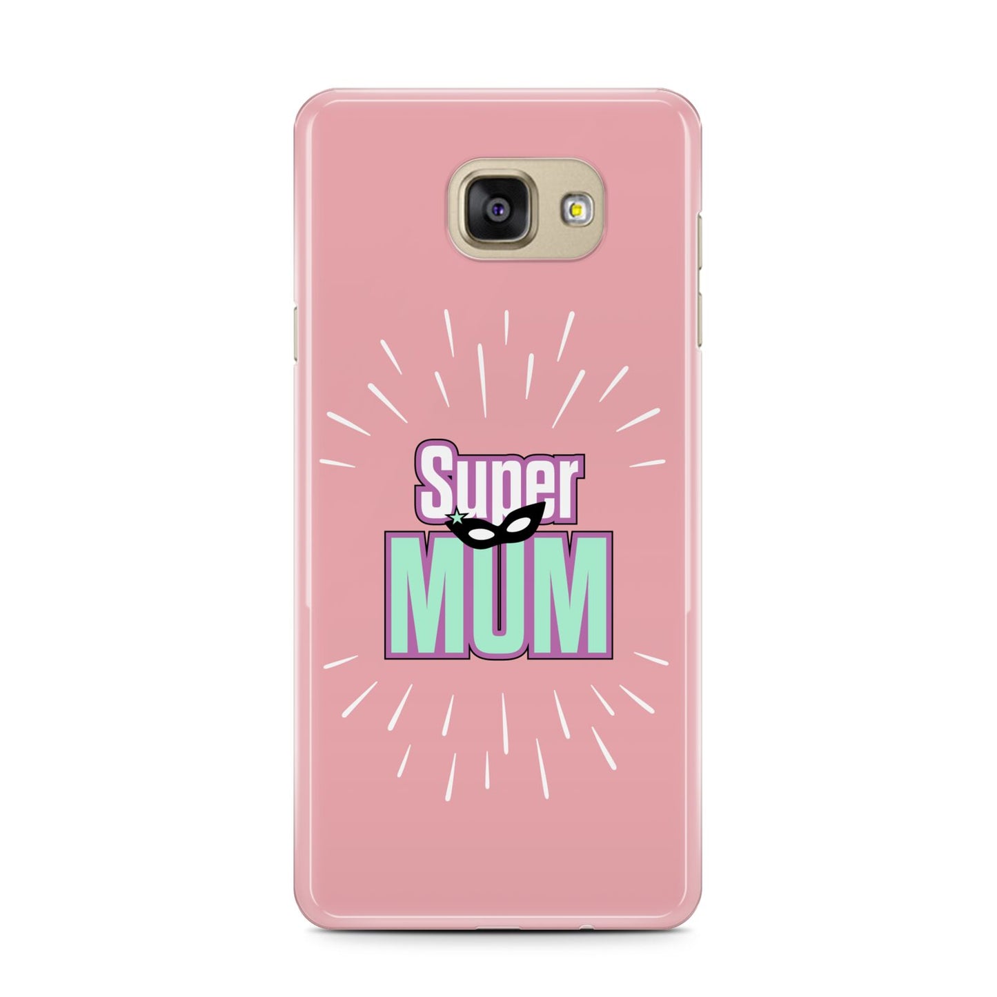 Super Mum Mothers Day Samsung Galaxy A7 2016 Case on gold phone