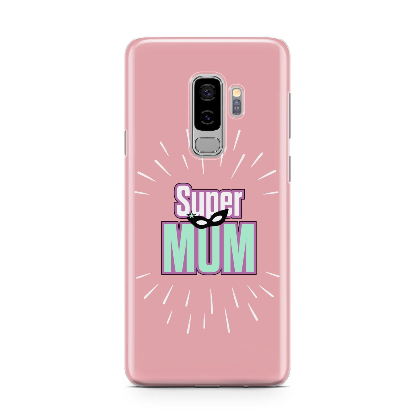 Super Mum Mothers Day Samsung Galaxy S9 Plus Case on Silver phone