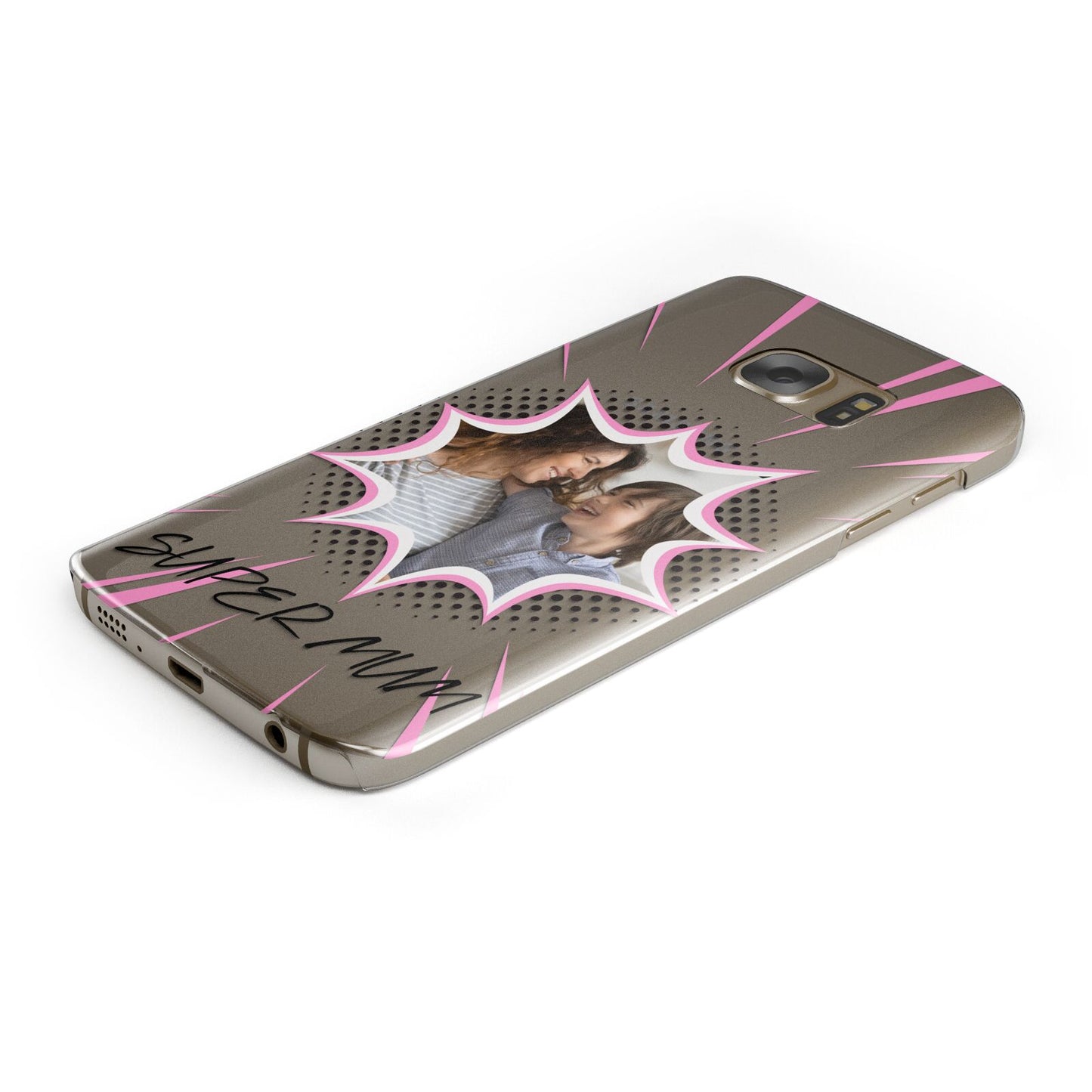 Super Mum Photo Protective Samsung Galaxy Case Angled Image