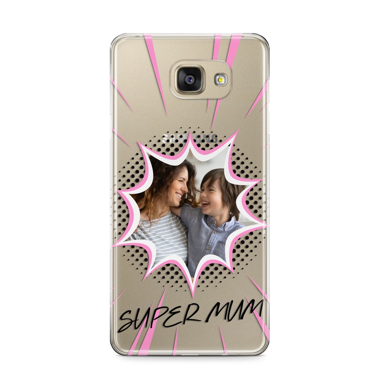 Super Mum Photo Samsung Galaxy A9 2016 Case on gold phone