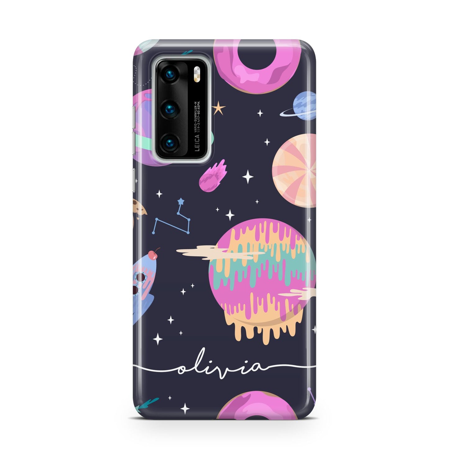 Super Sweet Galactic Custom Name Huawei P40 Phone Case