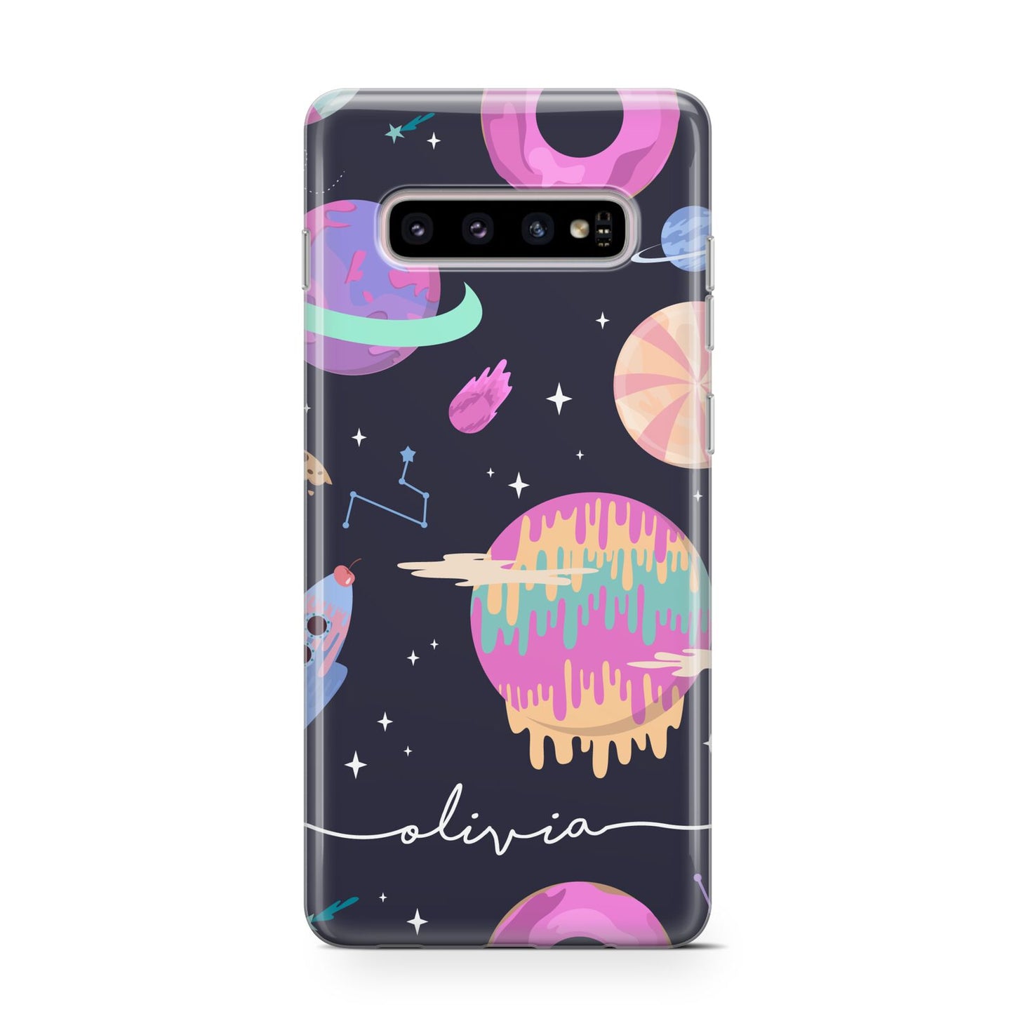 Super Sweet Galactic Custom Name Protective Samsung Galaxy Case