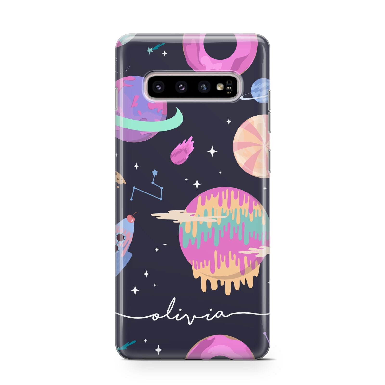 Super Sweet Galactic Custom Name Protective Samsung Galaxy Case