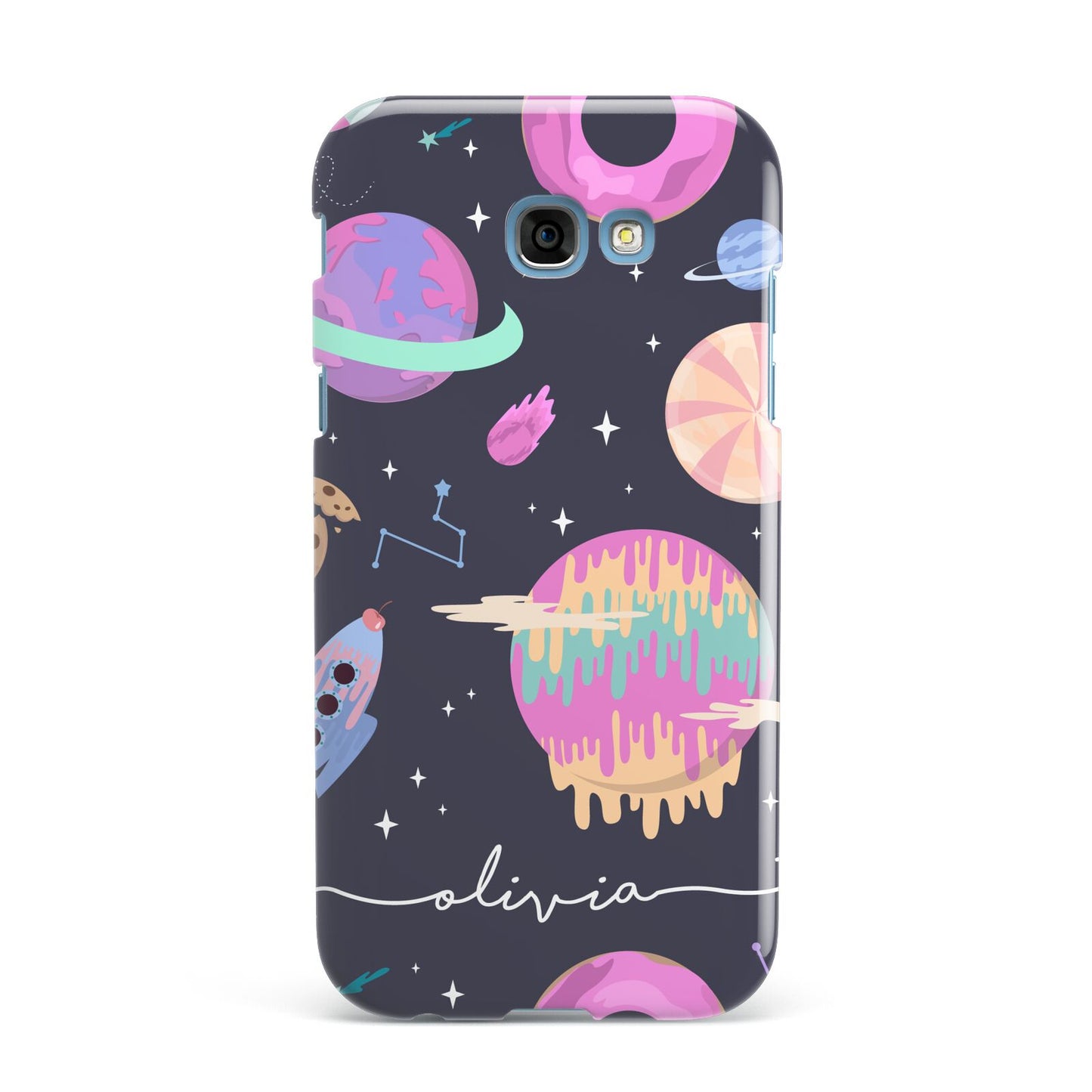 Super Sweet Galactic Custom Name Samsung Galaxy A7 2017 Case