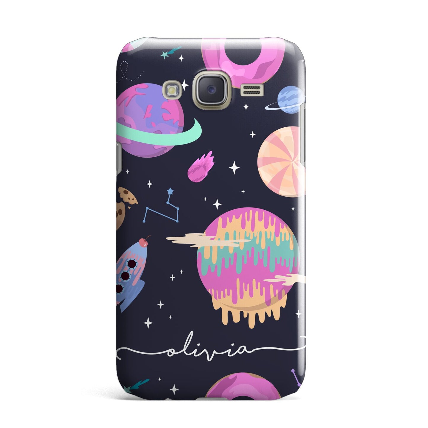 Super Sweet Galactic Custom Name Samsung Galaxy J7 Case