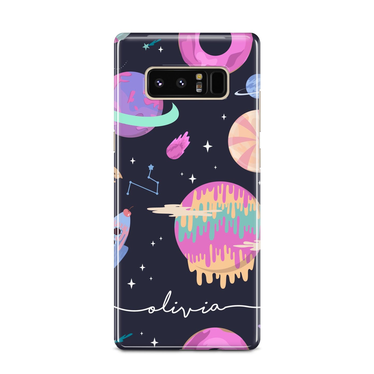 Super Sweet Galactic Custom Name Samsung Galaxy Note 8 Case