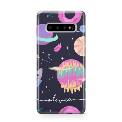 Super Sweet Galactic Custom Name Samsung Galaxy S10 Case