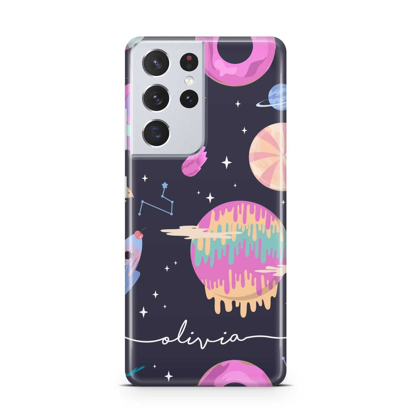 Super Sweet Galactic Custom Name Samsung S21 Ultra Case