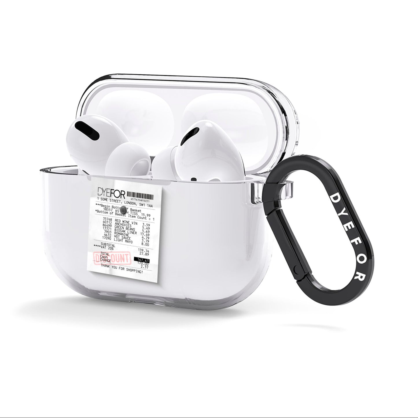 Supermarket Receipt AirPods Clear Case 3rd Gen Side Image