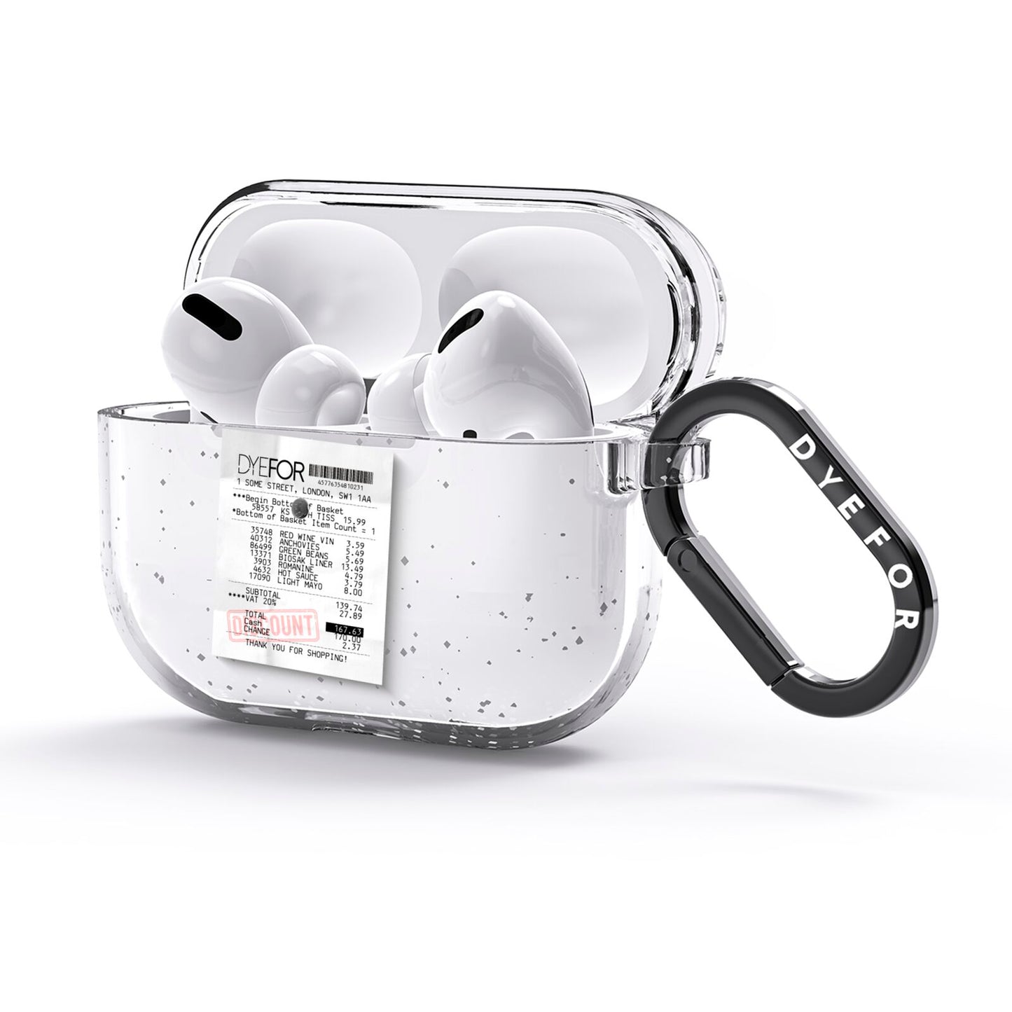 Supermarket Receipt AirPods Glitter Case 3rd Gen Side Image