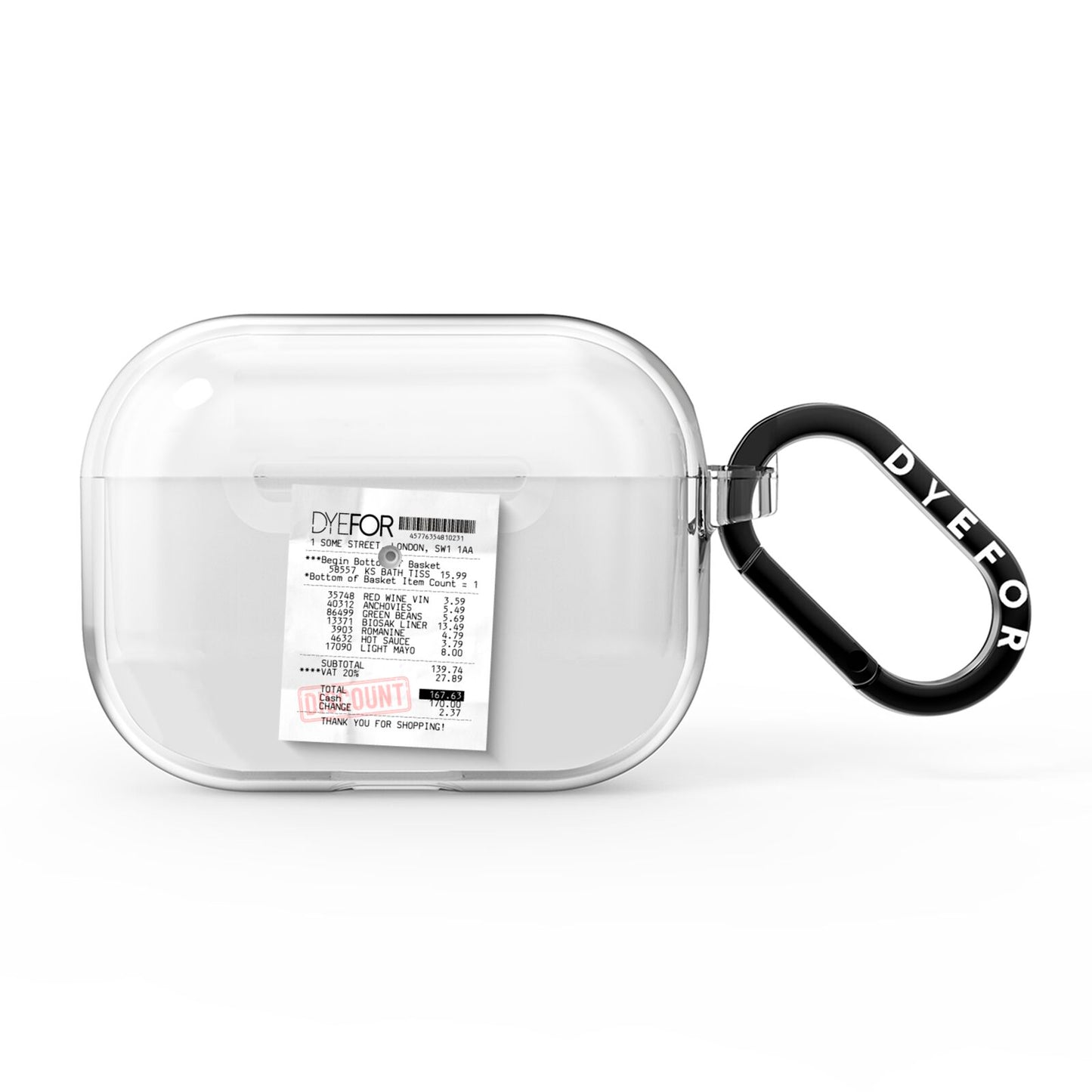 Supermarket Receipt AirPods Pro Clear Case