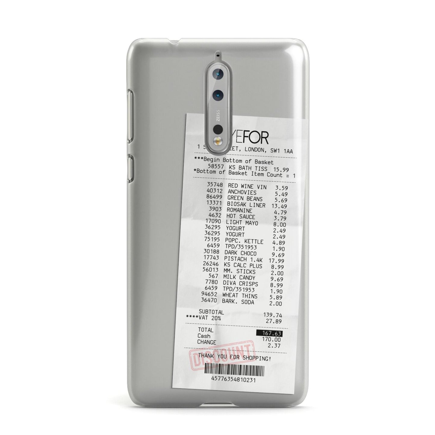 Supermarket Receipt Nokia Case