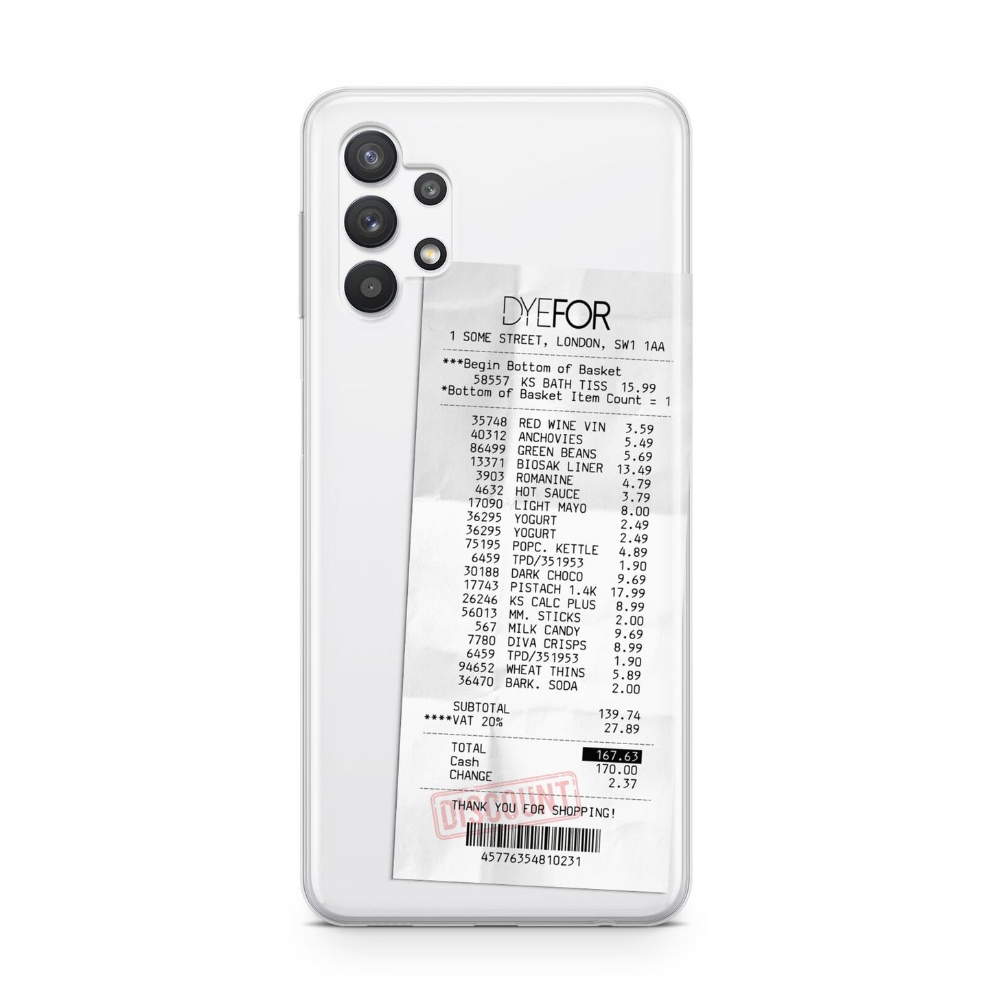 Supermarket Receipt Samsung A32 5G Case