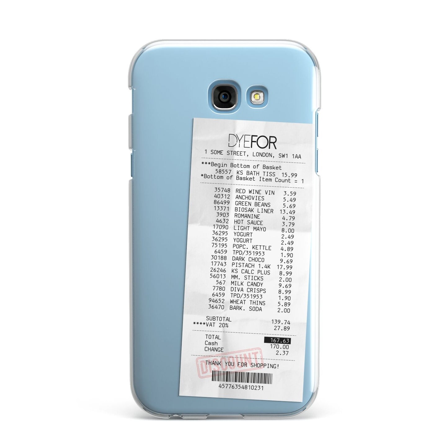 Supermarket Receipt Samsung Galaxy A7 2017 Case