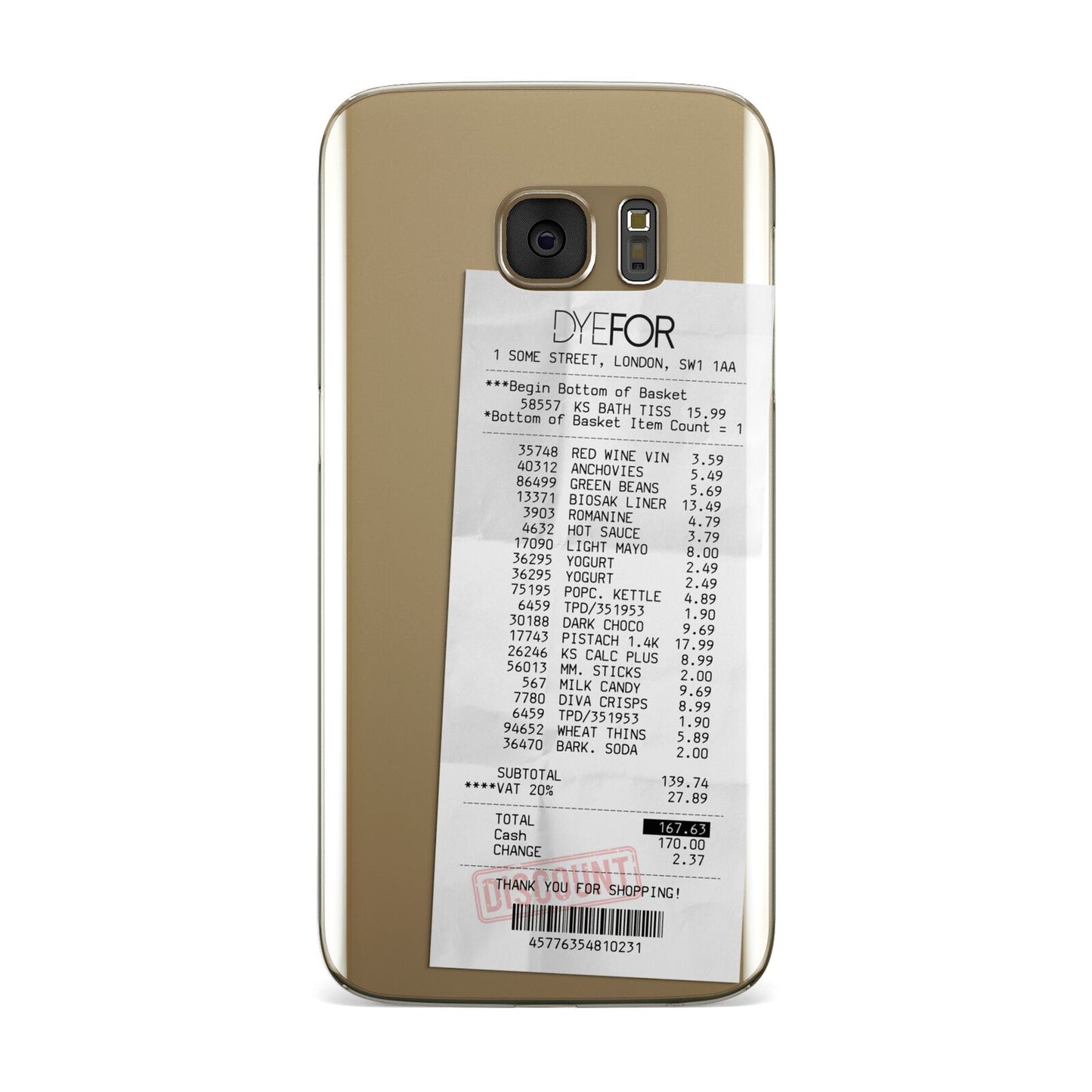 Supermarket Receipt Samsung Galaxy Case