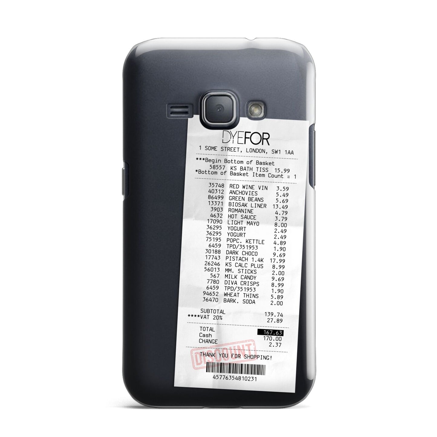 Supermarket Receipt Samsung Galaxy J1 2016 Case