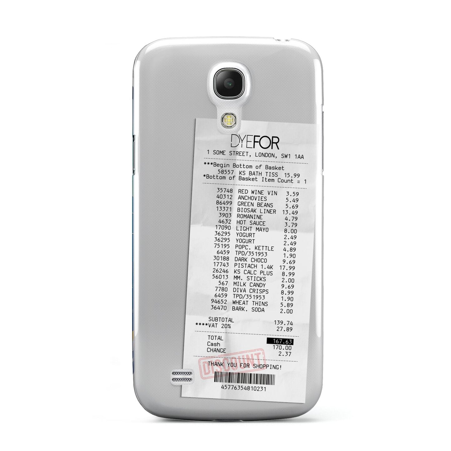 Supermarket Receipt Samsung Galaxy S4 Mini Case