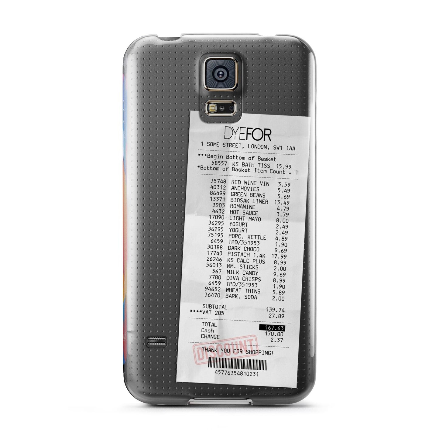 Supermarket Receipt Samsung Galaxy S5 Case